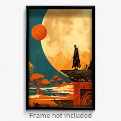 Greek Movie Poster - Admirable Moon (Greece Psychedelic Art Retro Film Print)