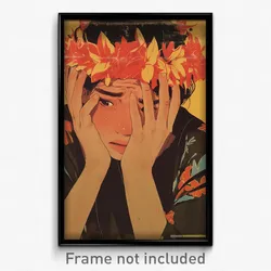 Indonesian Movie Poster - Boy Feeling Upset, Bright Head Wreath (Art Print)