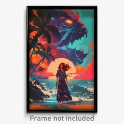Spanish Movie Poster - Gloomy Ocean (Spain Psychedelic Art Retro Film Print)