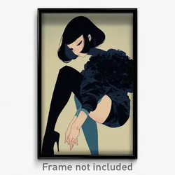 Art Poster - Women Feeling Paranoid Wearing Wealthy Black Socks