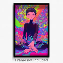 Anime Art Poster - Boy Feeling Grouchiness Wearing Baggy Wetsuit (Print)