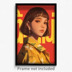 Thai Movie Poster - Girl Feeling Kind, Cheery Collared Coat (Thailand Art Print)