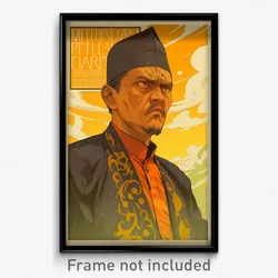 Indonesian Movie Poster - Man Feeling Mad, Wiry Two Tone Headwear (Art Print)
