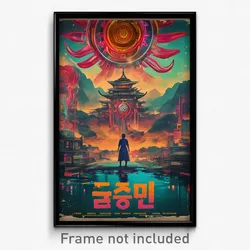Korean Movie Poster - Vast Tile (Korea Psychedelic Trippy Art Retro Film Print)