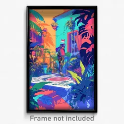 Art Poster - Flamboyant Pallisade (Psychedelic Trippy Weird 11x17 Print)