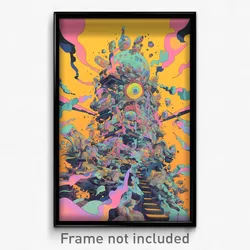 Art Poster - Nutty Hospice (Psychedelic Trippy Weird 11x17 Cartoon Print)