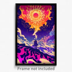 Greek Movie Poster - Strange Bonfire (Greece Psychedelic Art Retro Film Print)