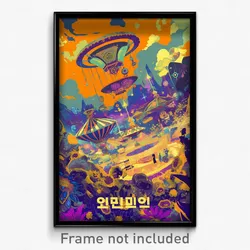 Hebrew Movie Poster - Buzzing Fairground (Israel Retro Film Art Print)