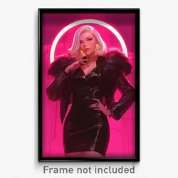 Movie Art Poster - Girl Feeling Scorn Wearing Nice Fur Trim (Retro Film Print)