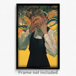 Art Poster - Boy Feeling Insulted Wearing Immaculate Black Apron (Art Print)