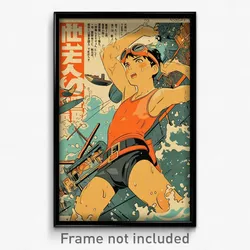 Chinese Movie Poster - Boy Feeling Panicked, Buoyant Orange Leotard (Art Print)