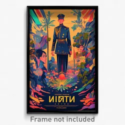 Russian Movie Poster - Uneven Realm (Russia Psychedelic Art Retro Film Print)