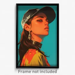 Bollywood Movie Poster - Girl Feeling Dazed, Silver Peaked Cap (India Art Print)