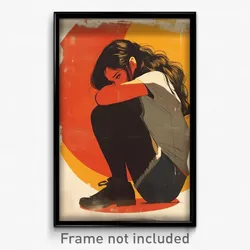 Brazilian Movie Poster - Girl Feeling Despair, Curvy Over Kneehighs (Art Print)