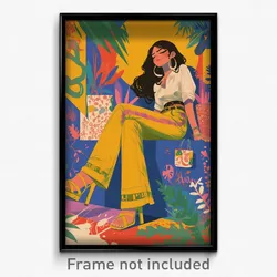 Mexican Movie Poster - Girl Feeling Lazy, Expensive Capri Pants (Art Print)