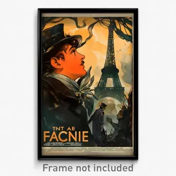 French Movie Poster - Man Feeling Enchanted, Shady Grey Scarf (France Art Print)