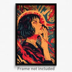 Spanish Movie Poster - Woman Feeling Powerless, Tremendous Red Sailor Collar
