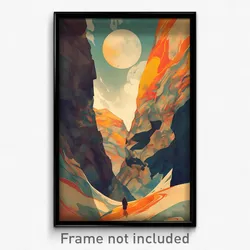 Icelandic Movie Poster - Thin Canyon (Iceland Psychedelic Art Retro Film Print)