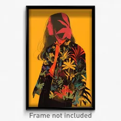 Spanish Movie Poster - Girl Feeling Carefree, Crazy Camouflage Jacket (Print)
