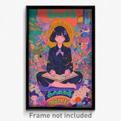 Thai Movie Poster - Girl Feeling Thrilled, Well Off Grey Sleeves (Art Print)