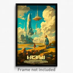 Russian Movie Poster - Sky Blue Gulch (Russia Psychedelic Art Retro Film Print)