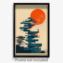 Greek Movie Poster - Simplistic Ziggurat (Greece Retro Film Art Print)