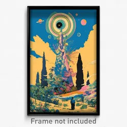 French Movie Poster - Mellow Aperture (France Psychedelic Art Retro Film Print)