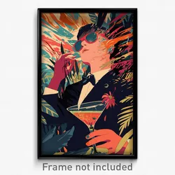 Thai Movie Poster - Silly Glass (Thailand Psychedelic Art Retro Film Print)