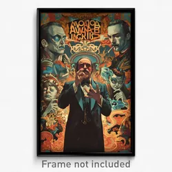 Mexican Movie Poster - Man Feeling Admiration, Radiant Aqua Bowtie (Art Print)