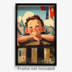French Movie Poster - Boy Feeling Sullenness, Humble Bracelet (France Art Print)