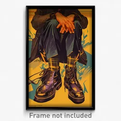 Indonesian Movie Poster - Boy Feeling Exasperated, Striped Metal Boots (Print)