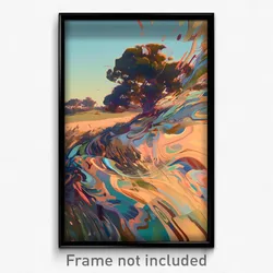 Art Poster - Droopy Pasture (Psychedelic Trippy Weird 11x17 Print)