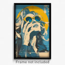 Greek Movie Poster - Woman Feeling Fondness, Tattered Eyewear On Headwear