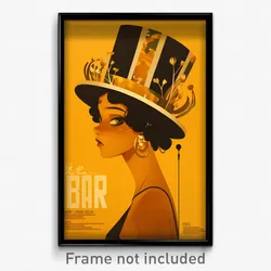 Brazilian Movie Poster - Woman Feeling Apathy, Gentle Top Hat (Brazil Art Print)