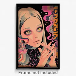 German Movie Poster - Girl Feeling Sadness, Pink Sleeveless Dress (Art Print)