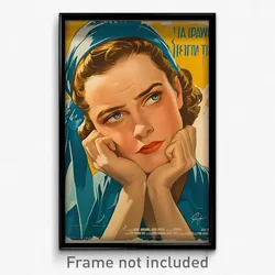 Greek Movie Poster - Woman Feeling Cruelty, Outrageous Blue Ribbon (Art Print)