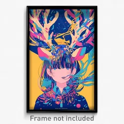 Movie Art Poster - Girl Feeling Dismay, Marvelous Reindeer Costume (Film Print)