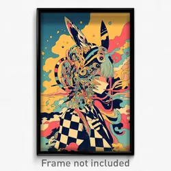 Movie Art Poster - Advanced Rabbit (Psychedelic Trippy Retro Cartoon Film Print)
