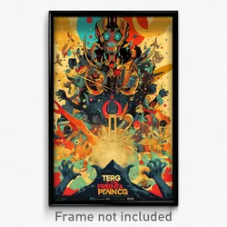 French Movie Poster - Majestic Drawing (France Psychedelic Art Retro Film Print)