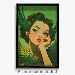 Brazilian Movie Poster - Girl Feeling Irritated, Fancy Green Wings (Art Print)