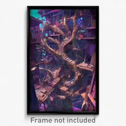 Art Poster - Dirty Brewery (Psychedelic Trippy Weird 11x17 Print)