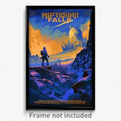 Russian Movie Poster - Virtual Falls (Russia Psychedelic Art Retro Film Print)
