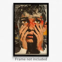 French Movie Poster - Boy Feeling Empathy, Quirky Black Shirt (France Art Print)