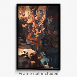 Art Poster - Grandiose Quarry (Psychedelic Trippy Weird 11x17 Print)