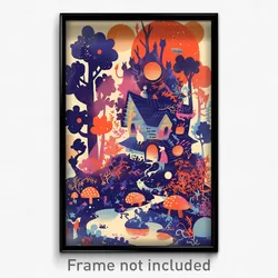 Icelandic Movie Poster - Round Cathouse (Iceland Retro Film Art Print)