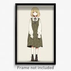Anime Art Poster - Boy Feeling Discontentment, Reasonable Sundress (Print)
