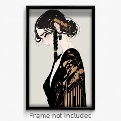 Art Poster - Woman Feeling Self Loathing, Valuable Anchor Hair Ornament (Print)
