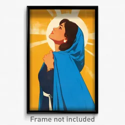 Bollywood Movie Poster - Girl Feeling Triumphant, Fantastic Blue Cloak (Print)