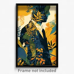 French Movie Poster - Man Feeling Dislike, Stylish Adjusting Clothes (Art Print)