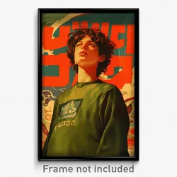 Hebrew Movie Poster - Boy Feeling Neglect, Quixotic Green Sweater (Art Print)